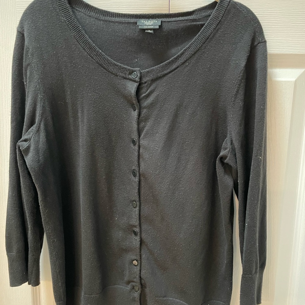 Talbots Black Knit Cardigan - Picture 2 of 4